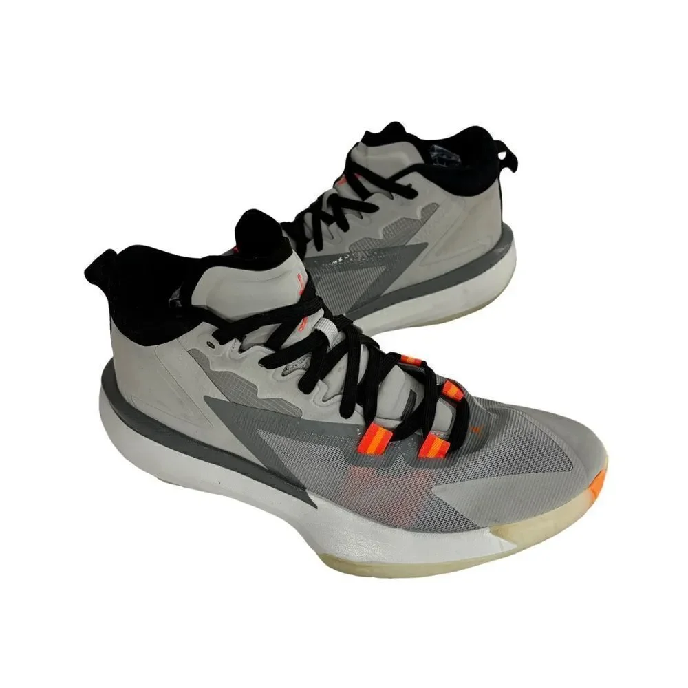 Men’s Jordan Zion Williams athletic basketball shoes size 10.5 gray/orange